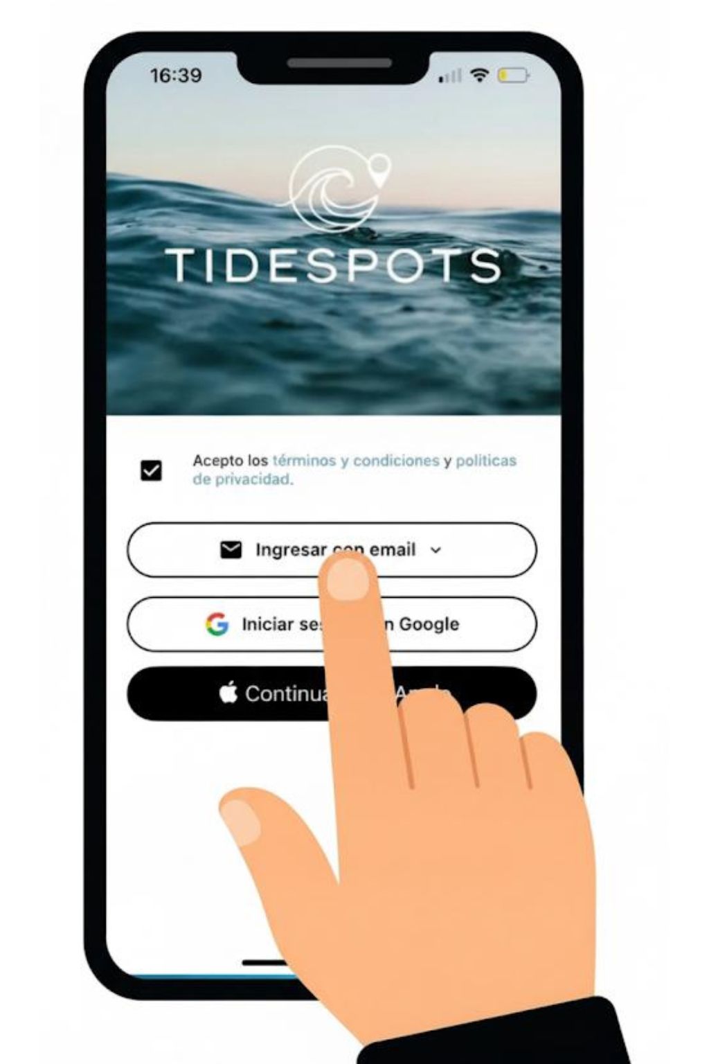 Registro en la web